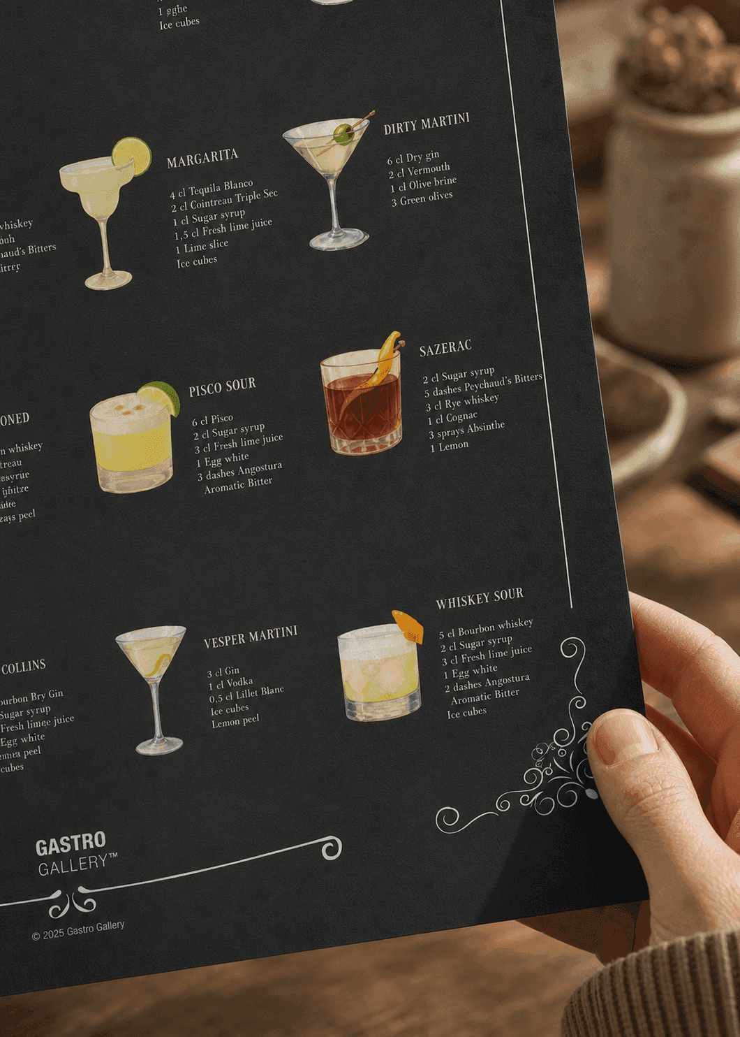Cocktail Poster — framed on a wall