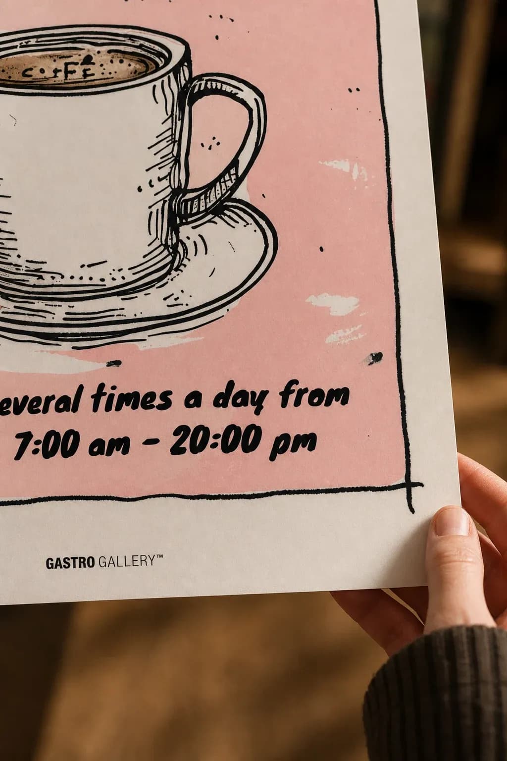 Coffee? — framed on a wall