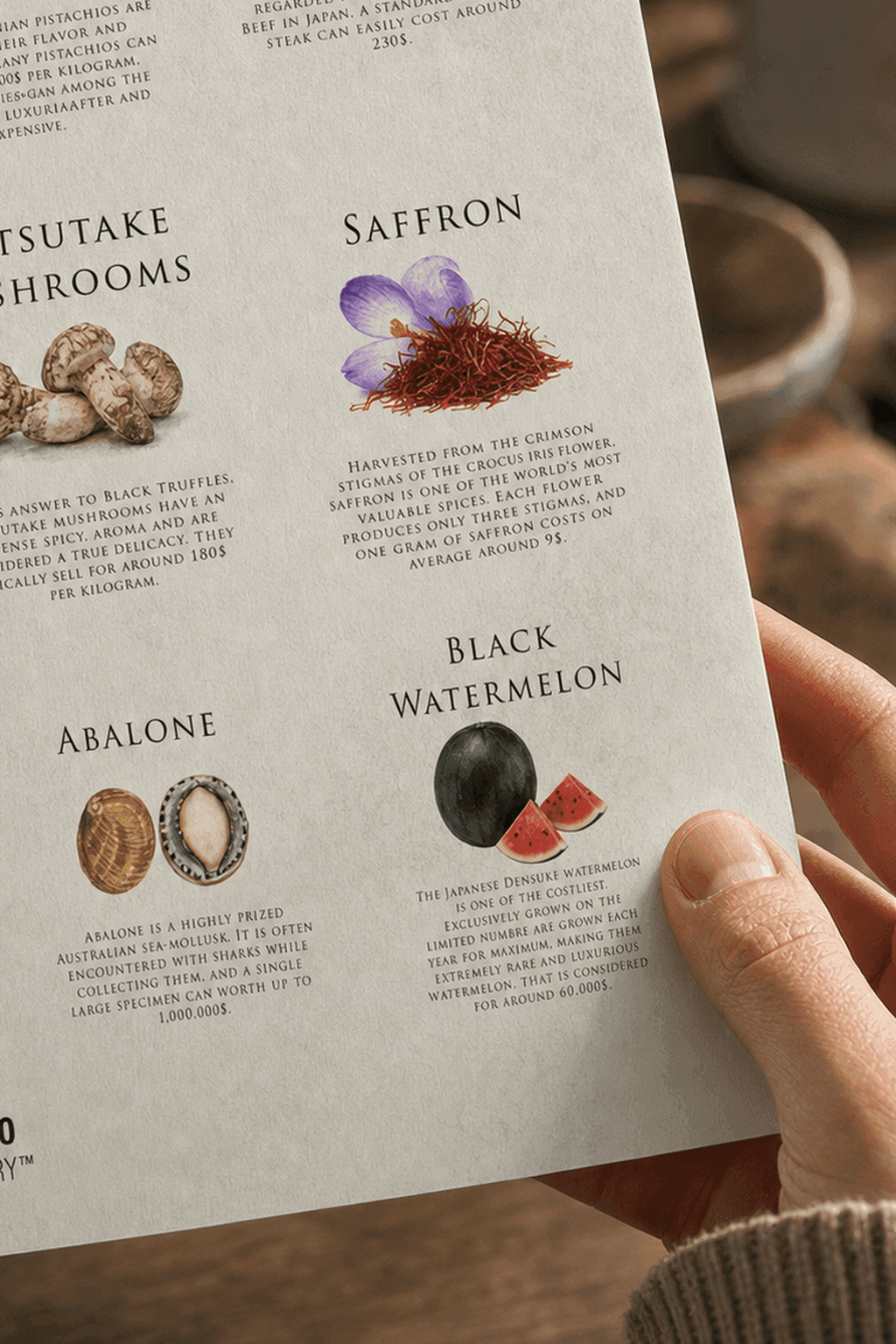 Exclusive Ingredients — framed on a wall