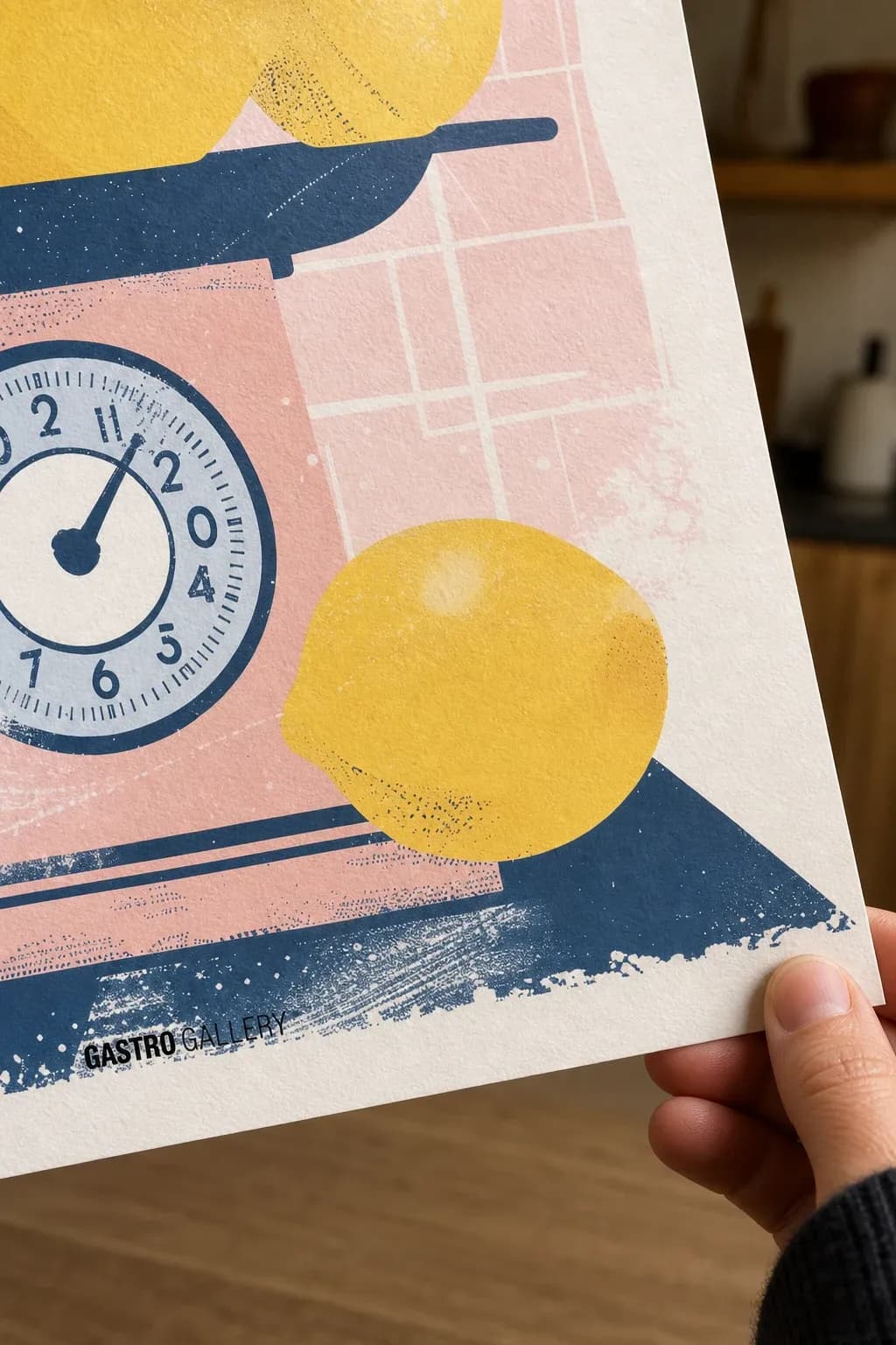 Lemons on the Scale — framed on a wall