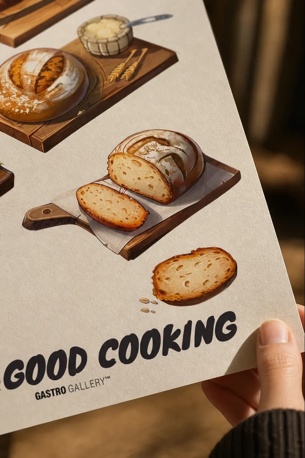 Good Bread for Good Cooking — framed on a wall