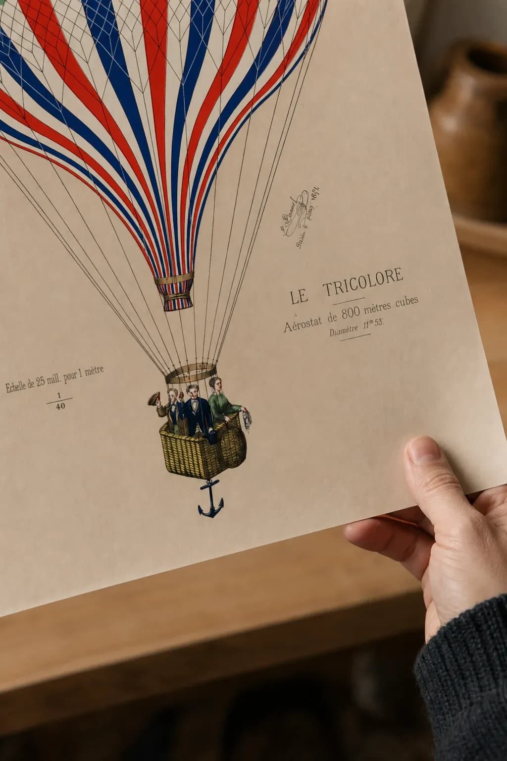 Air Balloon — framed on a wall