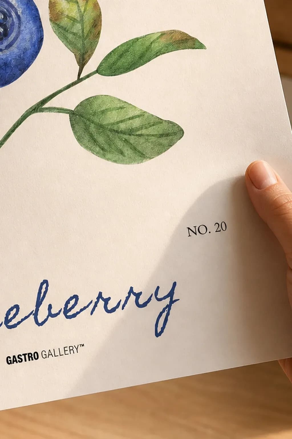 Blueberry Market Collection — framed on a wall