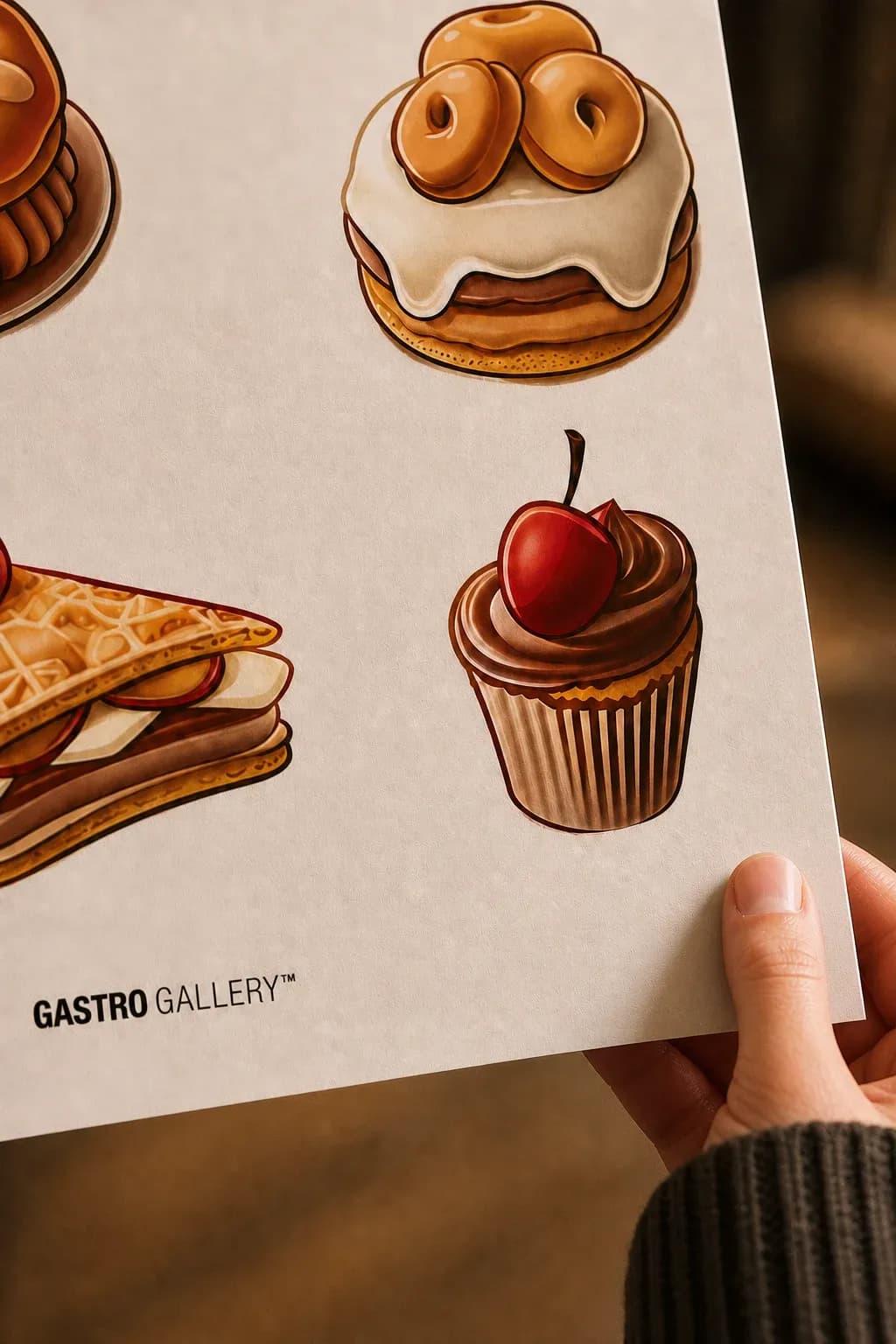 Breakfast Time Pastries — framed on a wall
