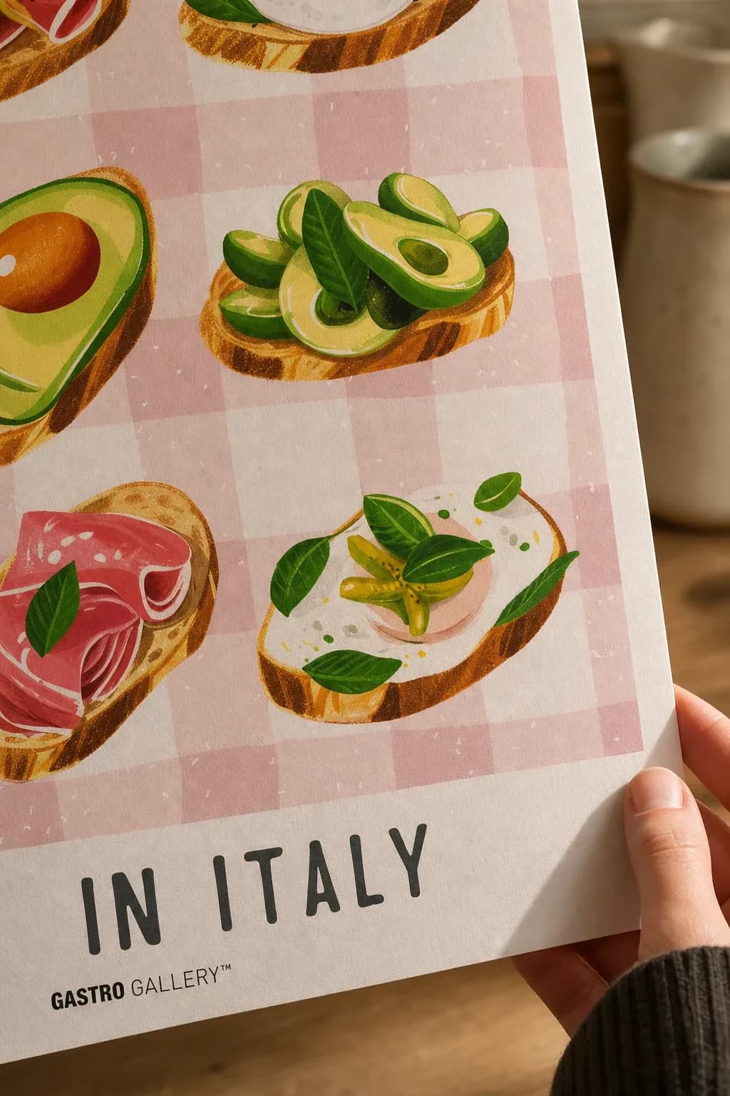 Bruschetta Made in Italy — framed on a wall