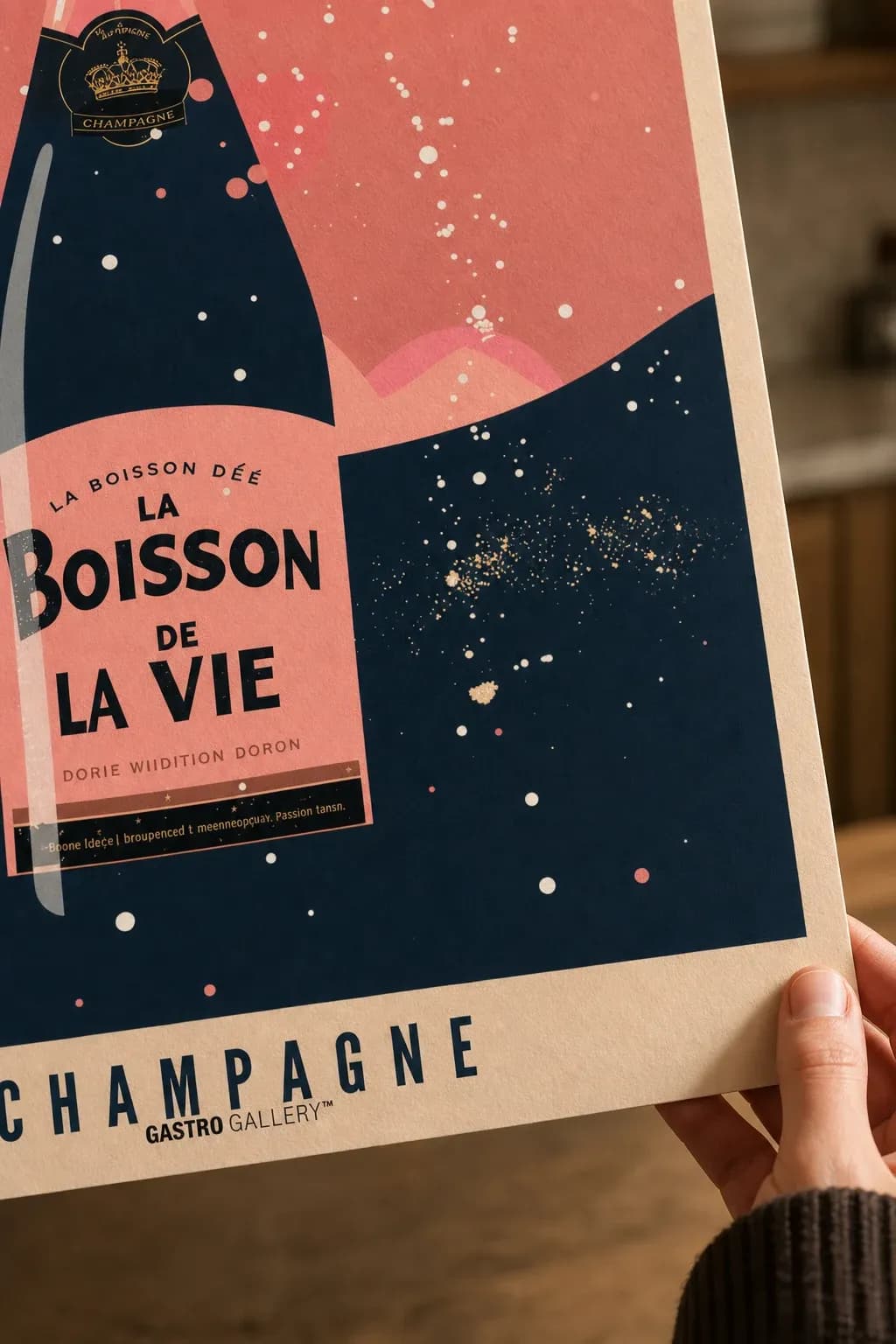 Champagne Celebration — framed on a wall