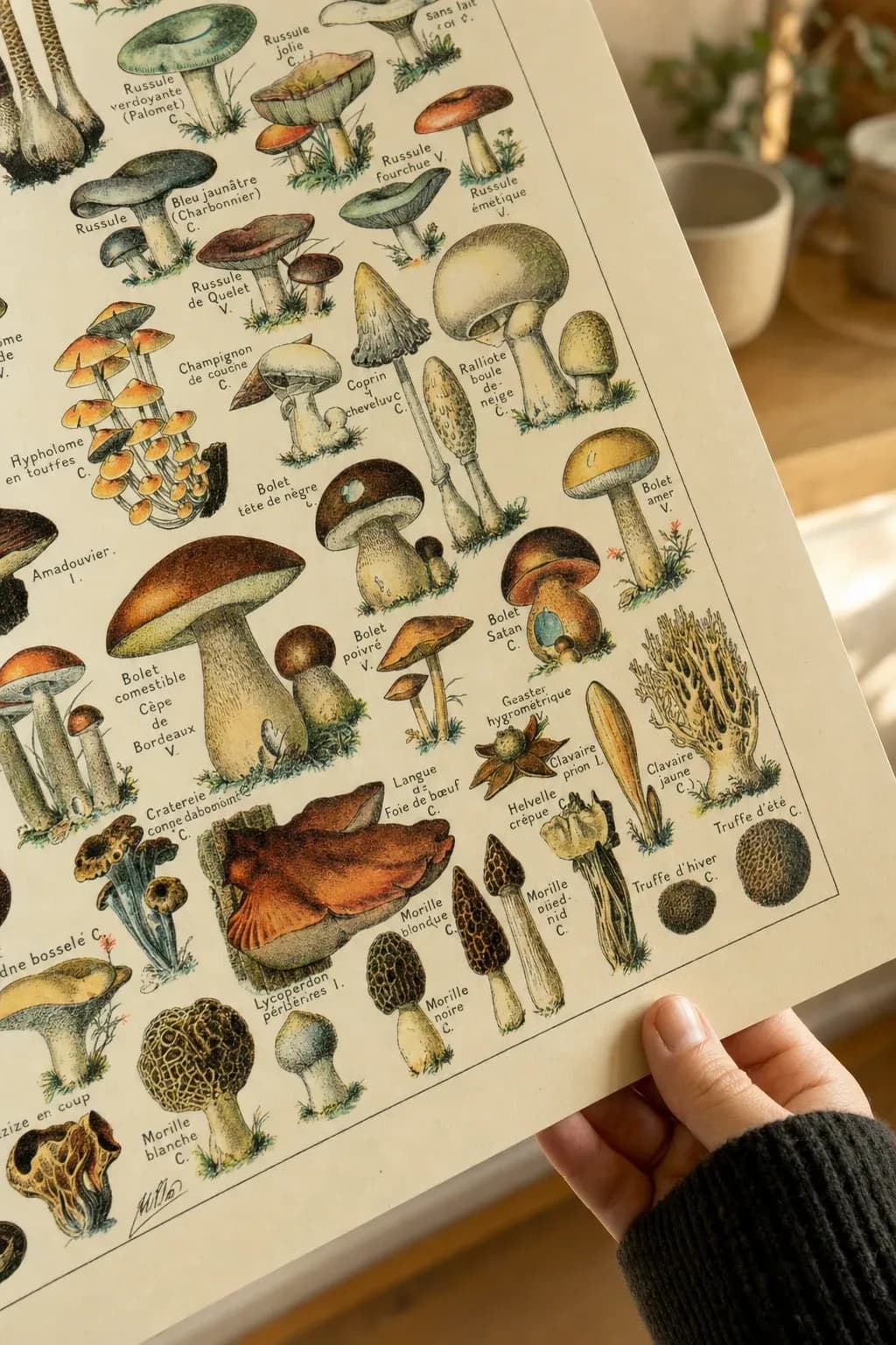 Champignon – Adolphe Millot — framed on a wall