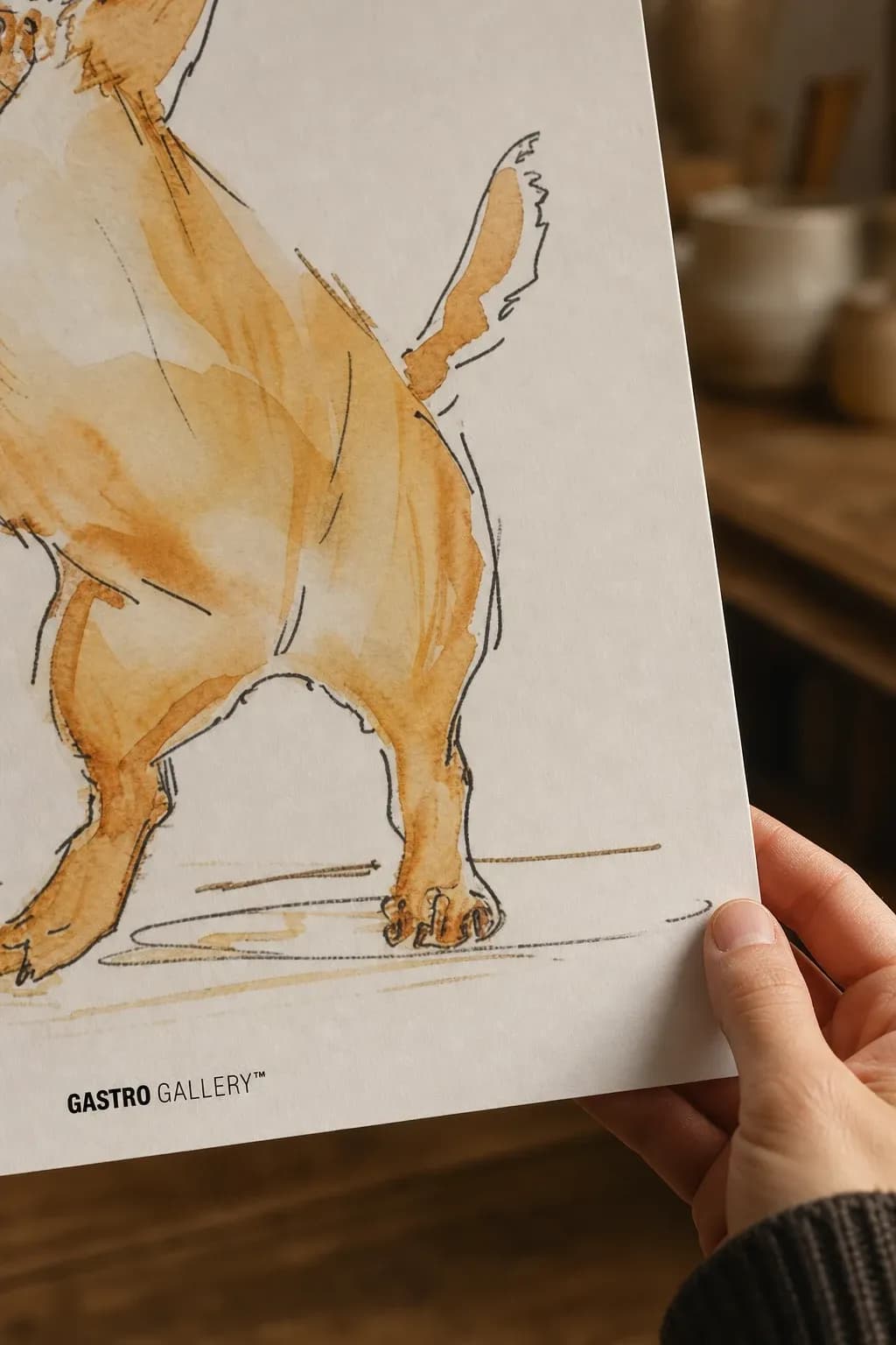 Cheers, Dachshund — framed on a wall