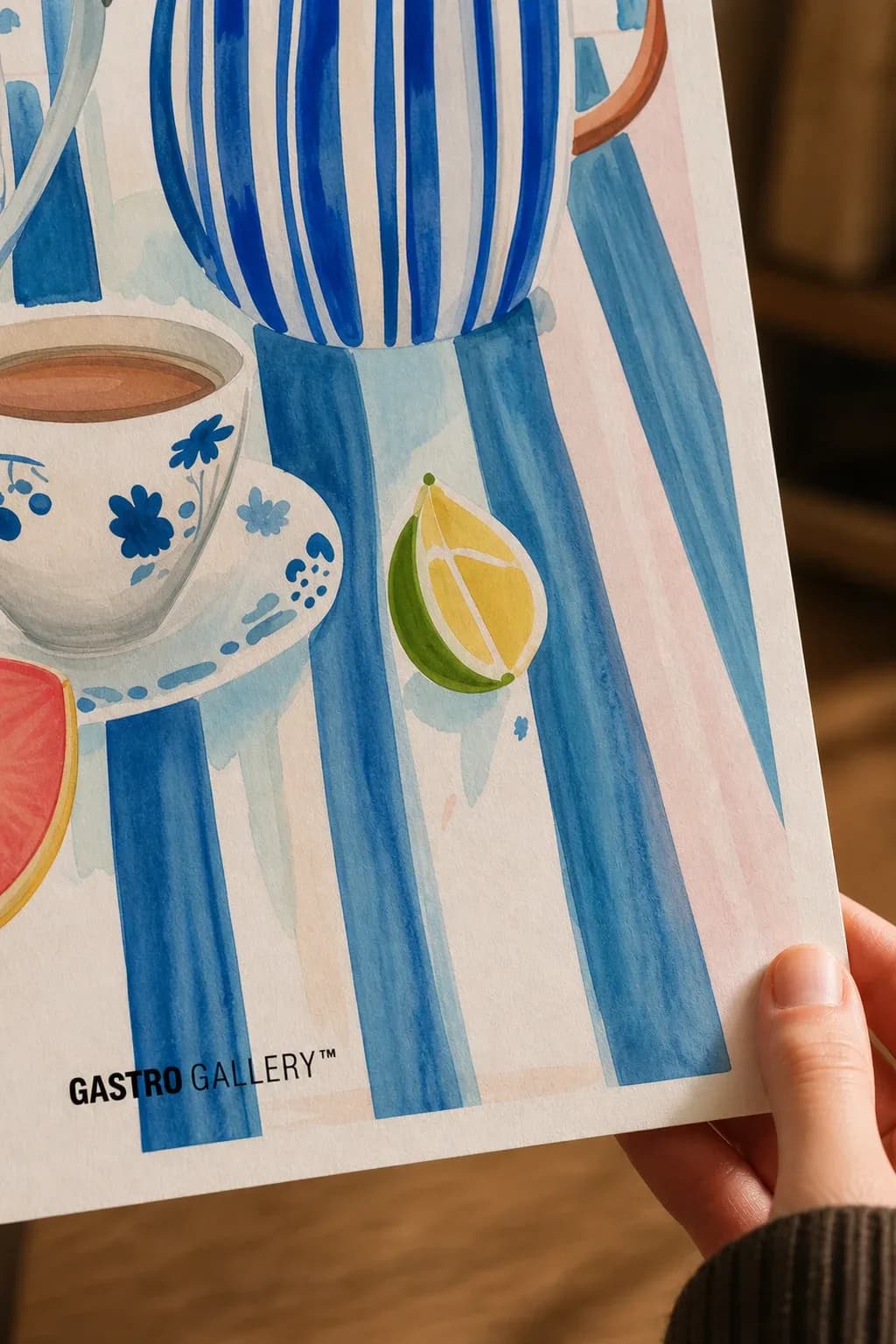 Citrus Tea Time — framed on a wall
