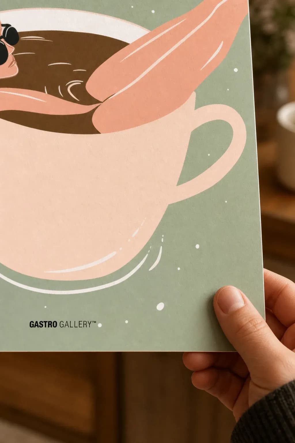 Coffee Time — framed on a wall