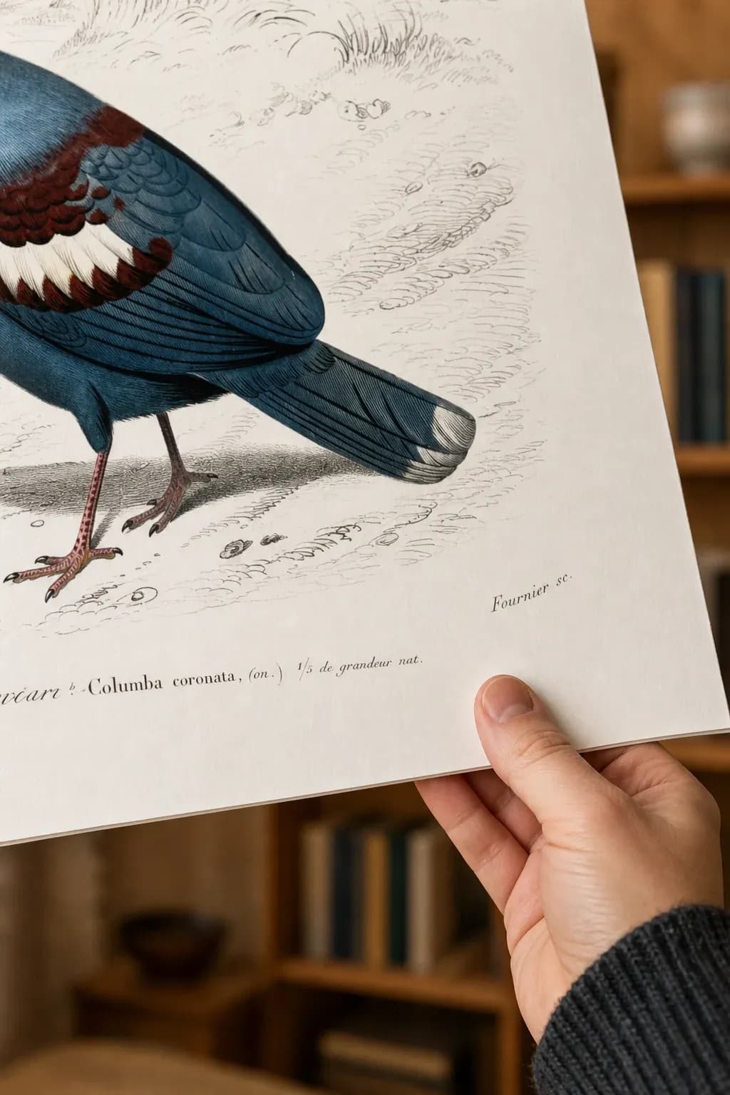 Columba Pigeon — framed on a wall