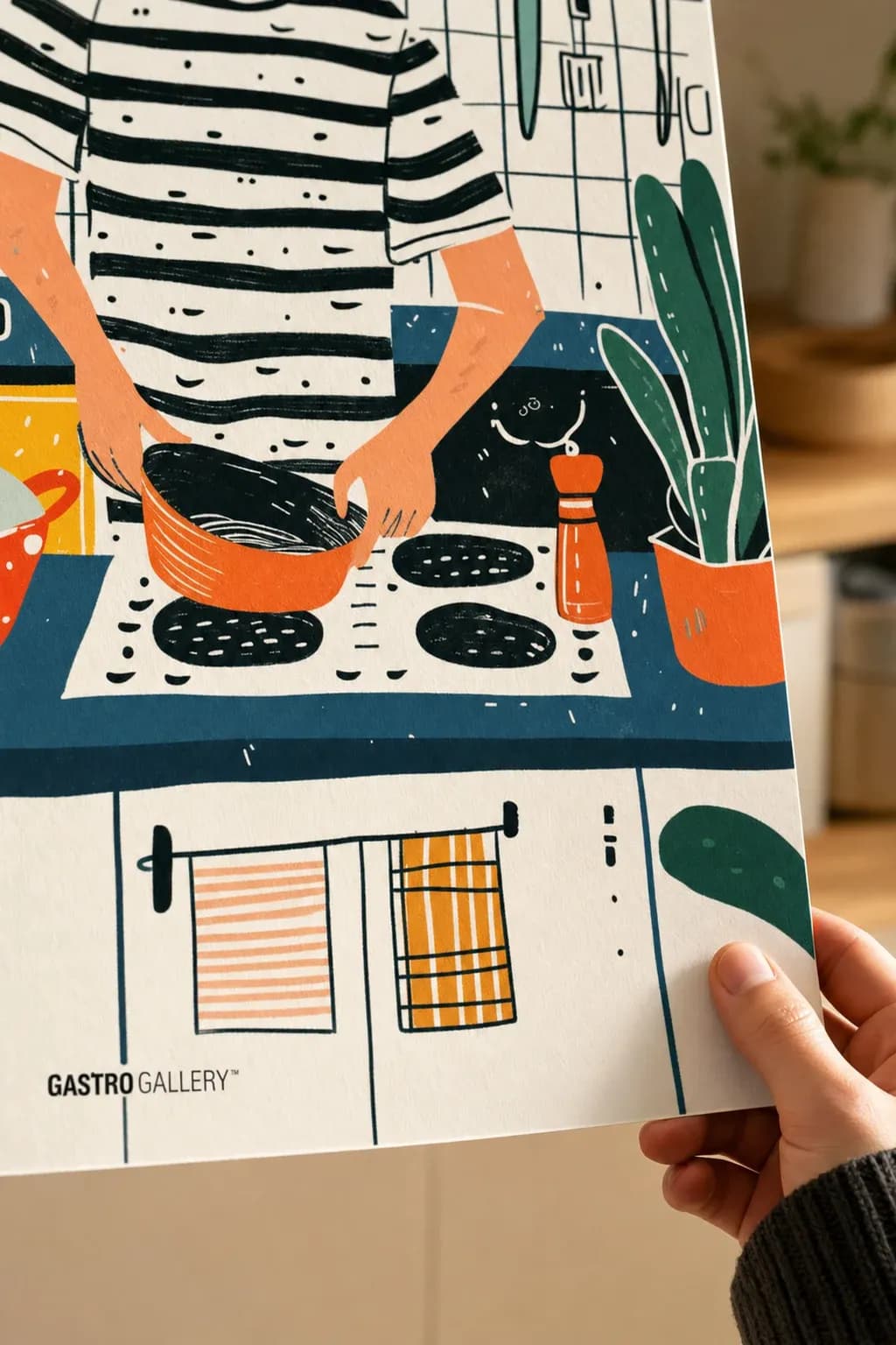 Cooking with Passion — framed on a wall
