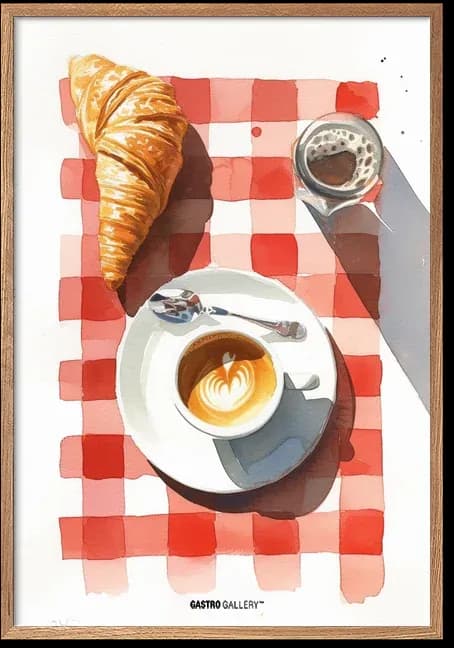 Croissant and Cappuccino
