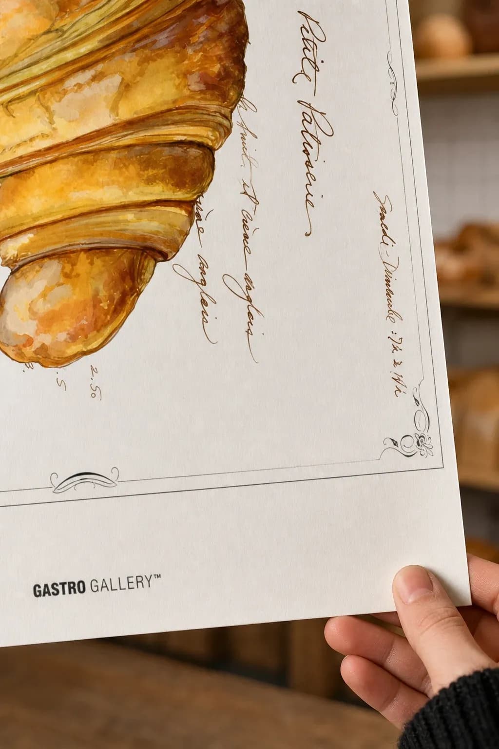 Croissant — framed on a wall