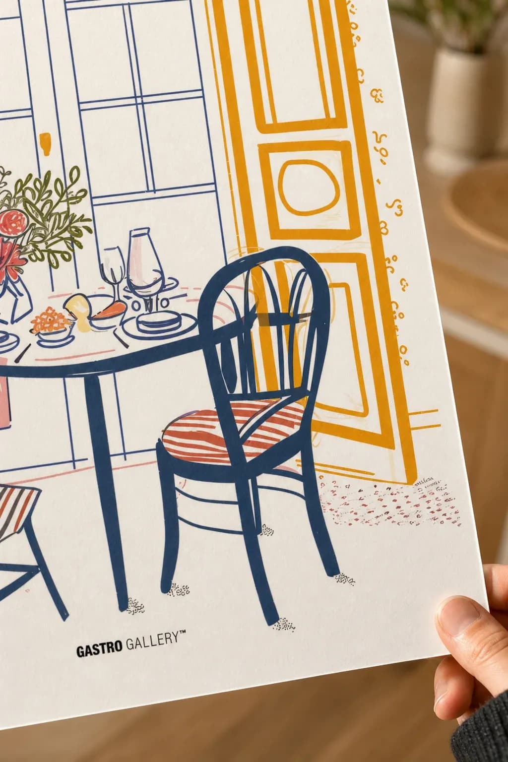 Elegant Dining Room — framed on a wall