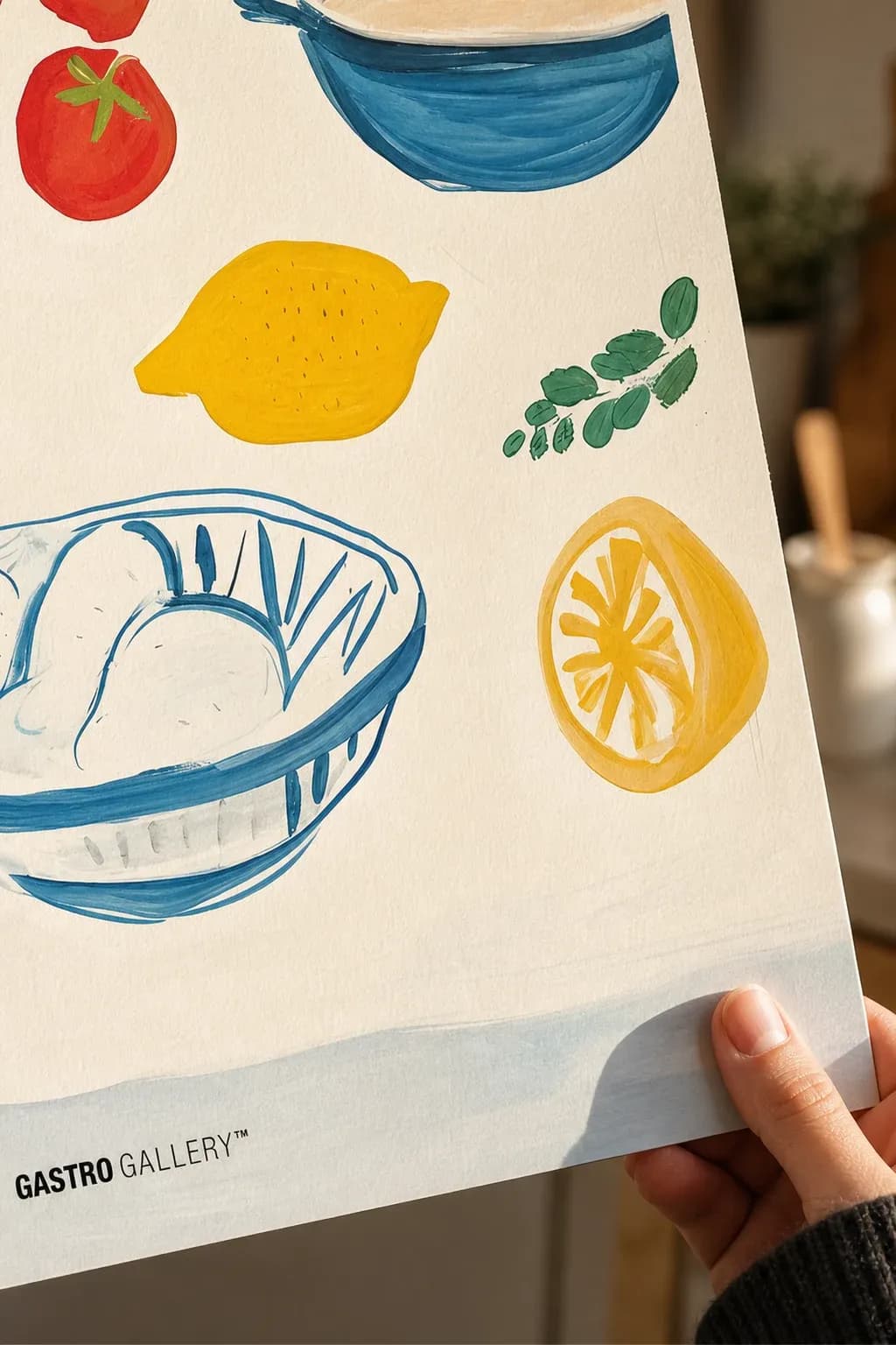 Fresh Kitchen Essentials — framed on a wall