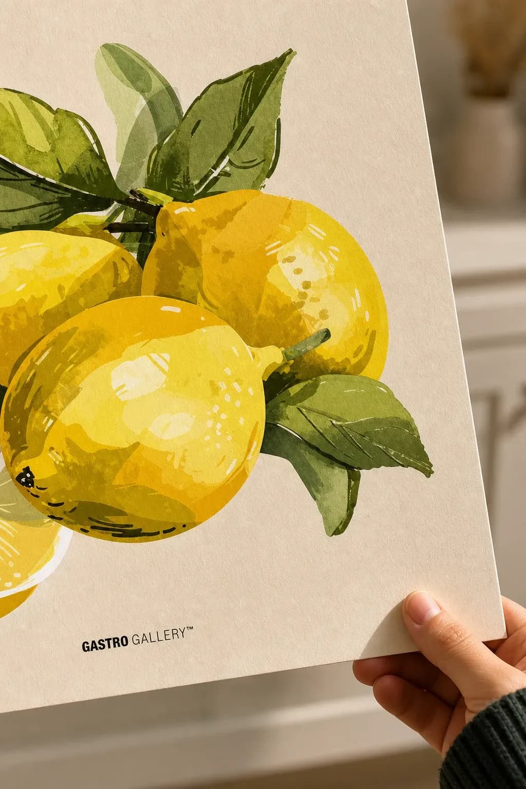 Fresh Lemons Amalfi — framed on a wall