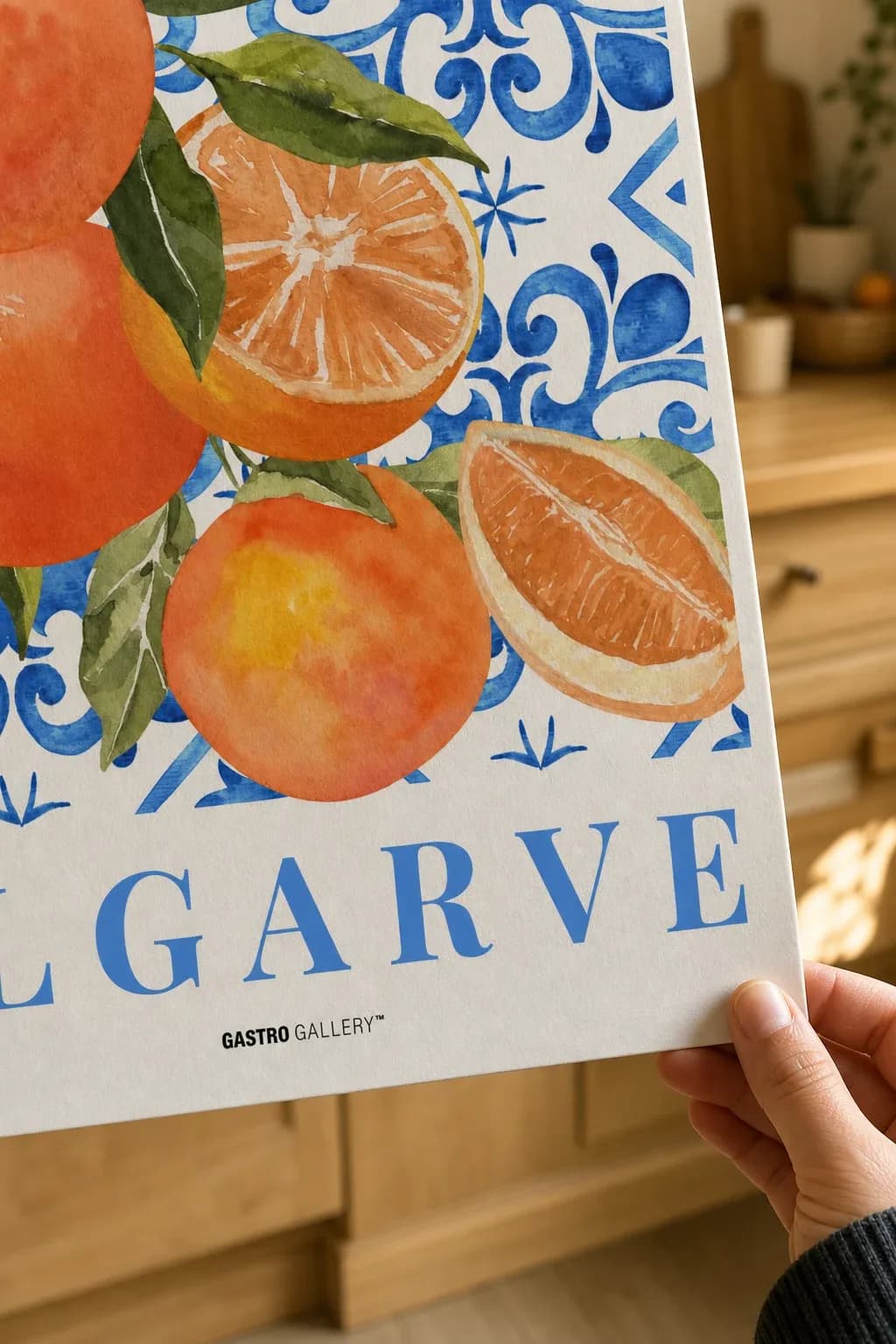 Fresh Oranges Algarve — framed on a wall