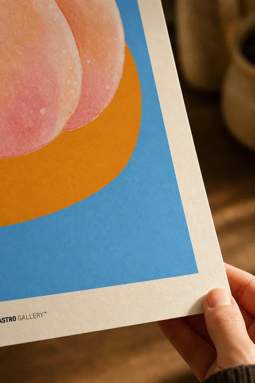Fresh Peaches — framed on a wall