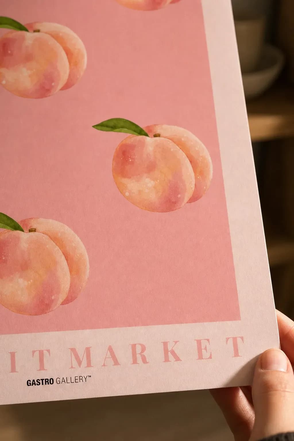 Fresh Peaches Market — framed on a wall