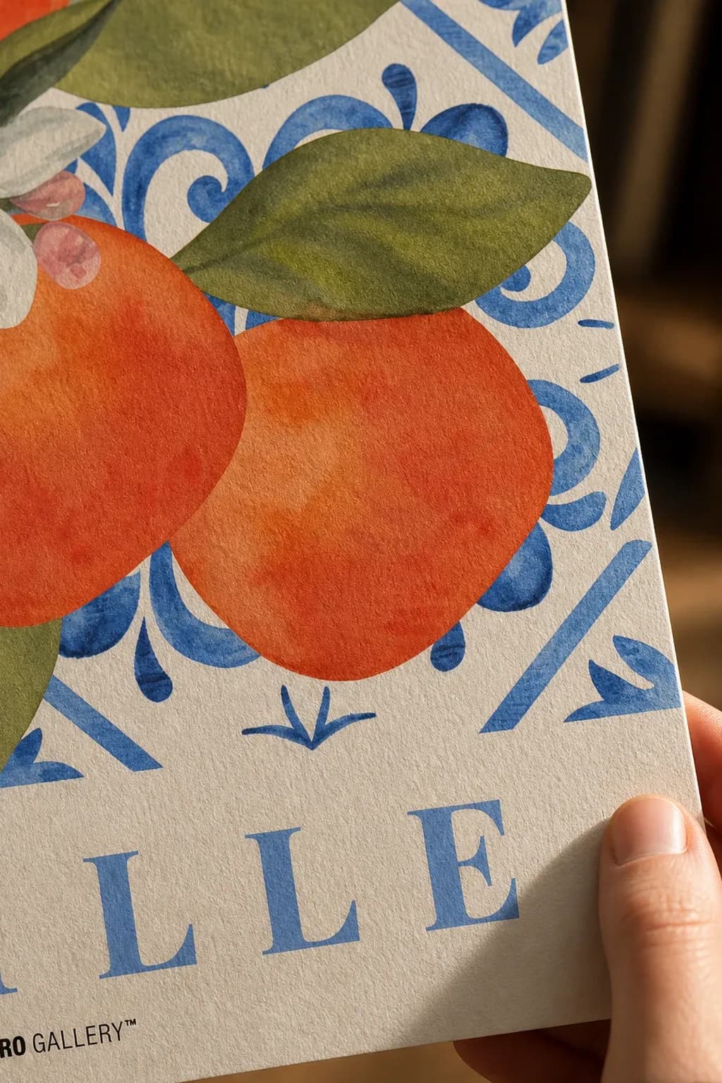 Fresh Seville Oranges — framed on a wall