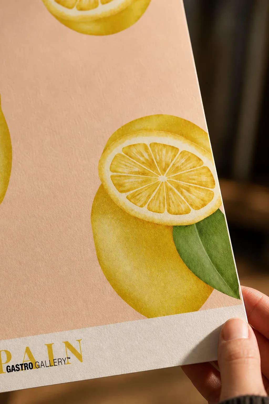 Fresh Spanish Lemons — framed on a wall