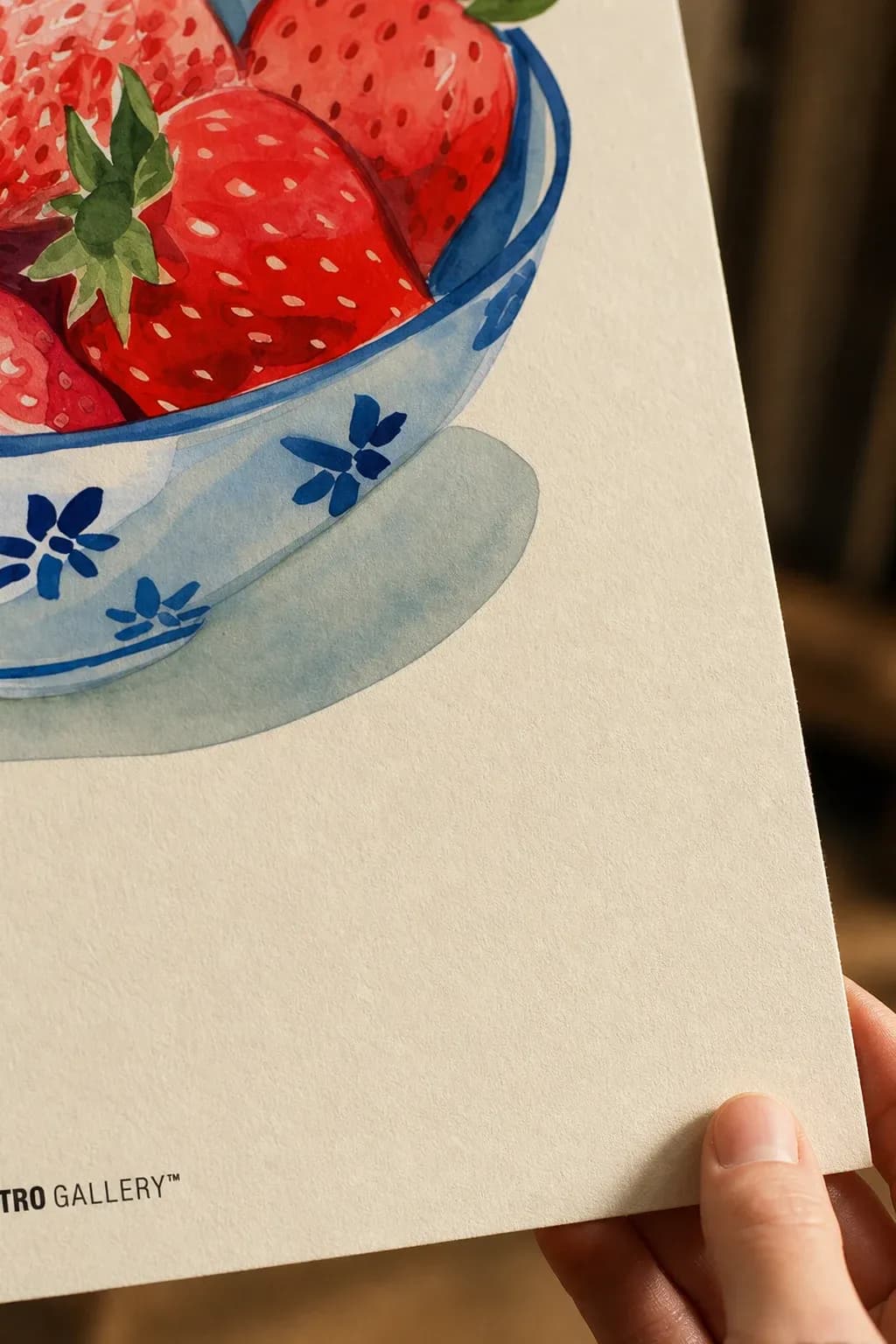 Fresh Strawberries — framed on a wall