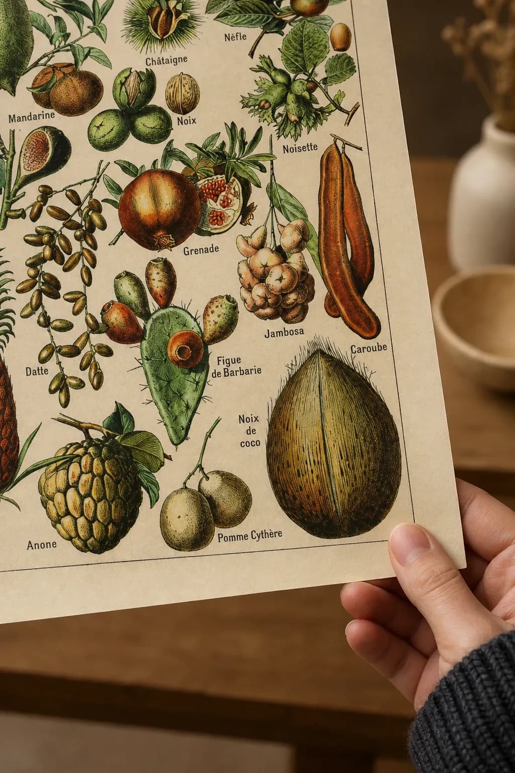 Fruits – Adolphe Millot — framed on a wall