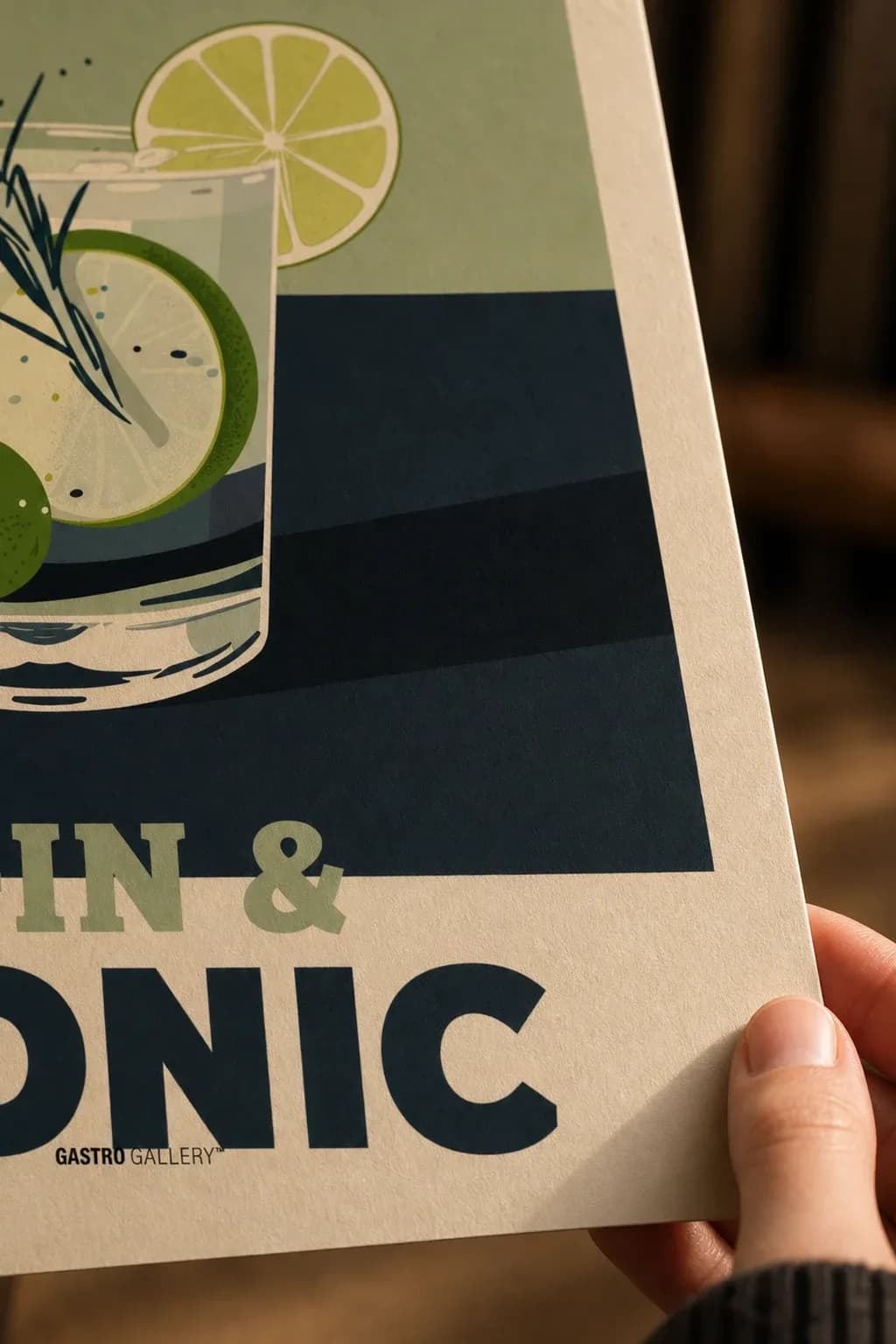 Gin and Tonic — framed on a wall