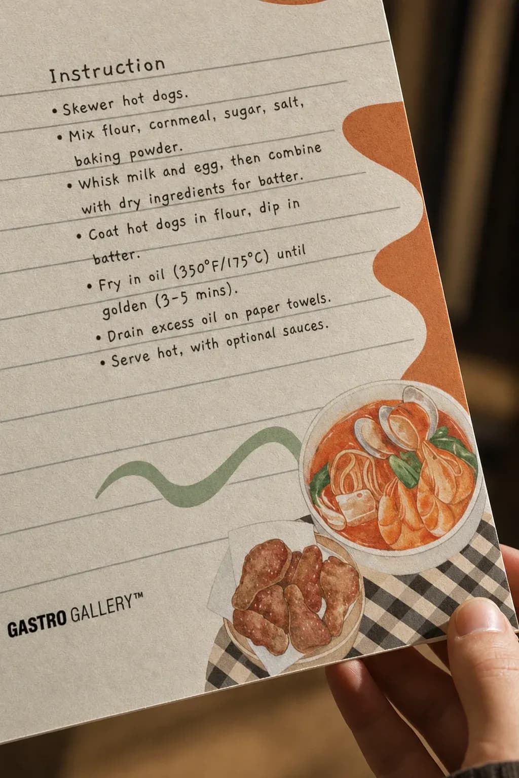 Korean Corn Dog Recipe — framed on a wall