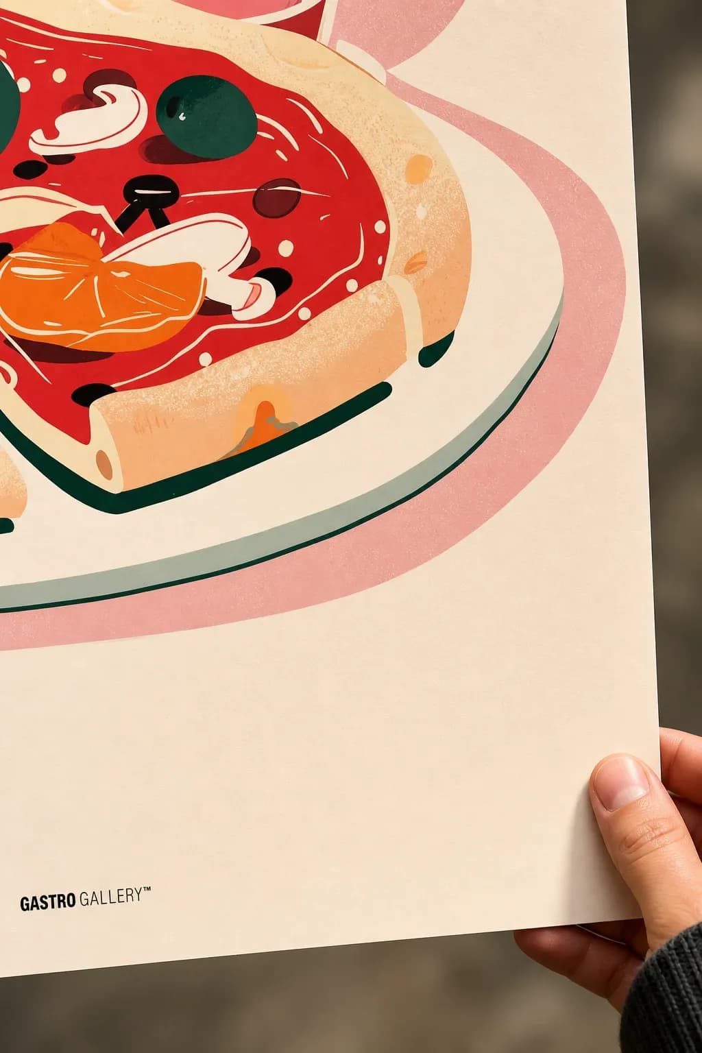 Pizza Time — framed on a wall