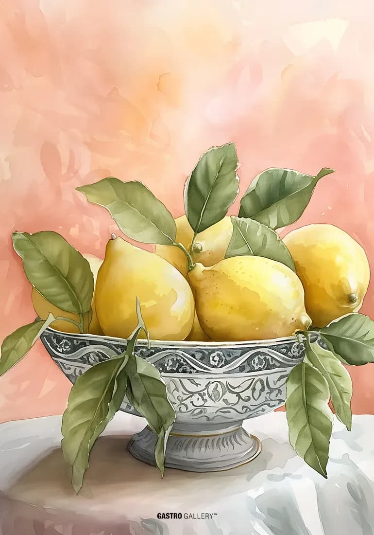 Lemons in Porcelain