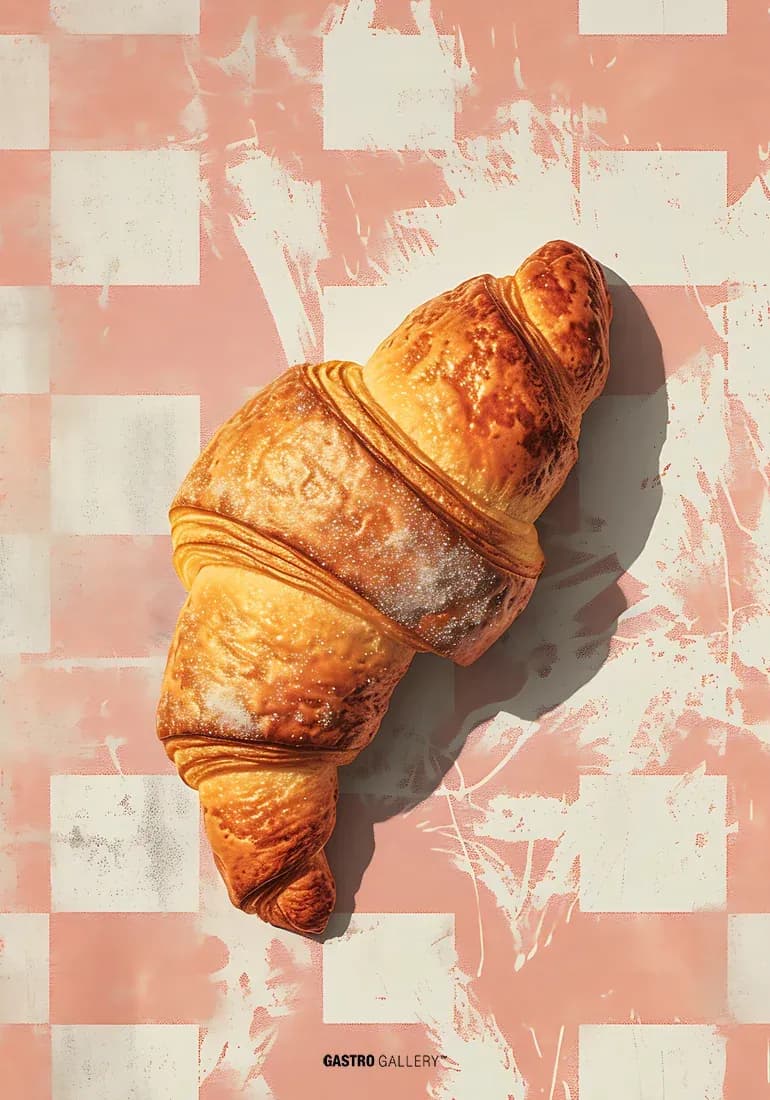 Croissant on Pink