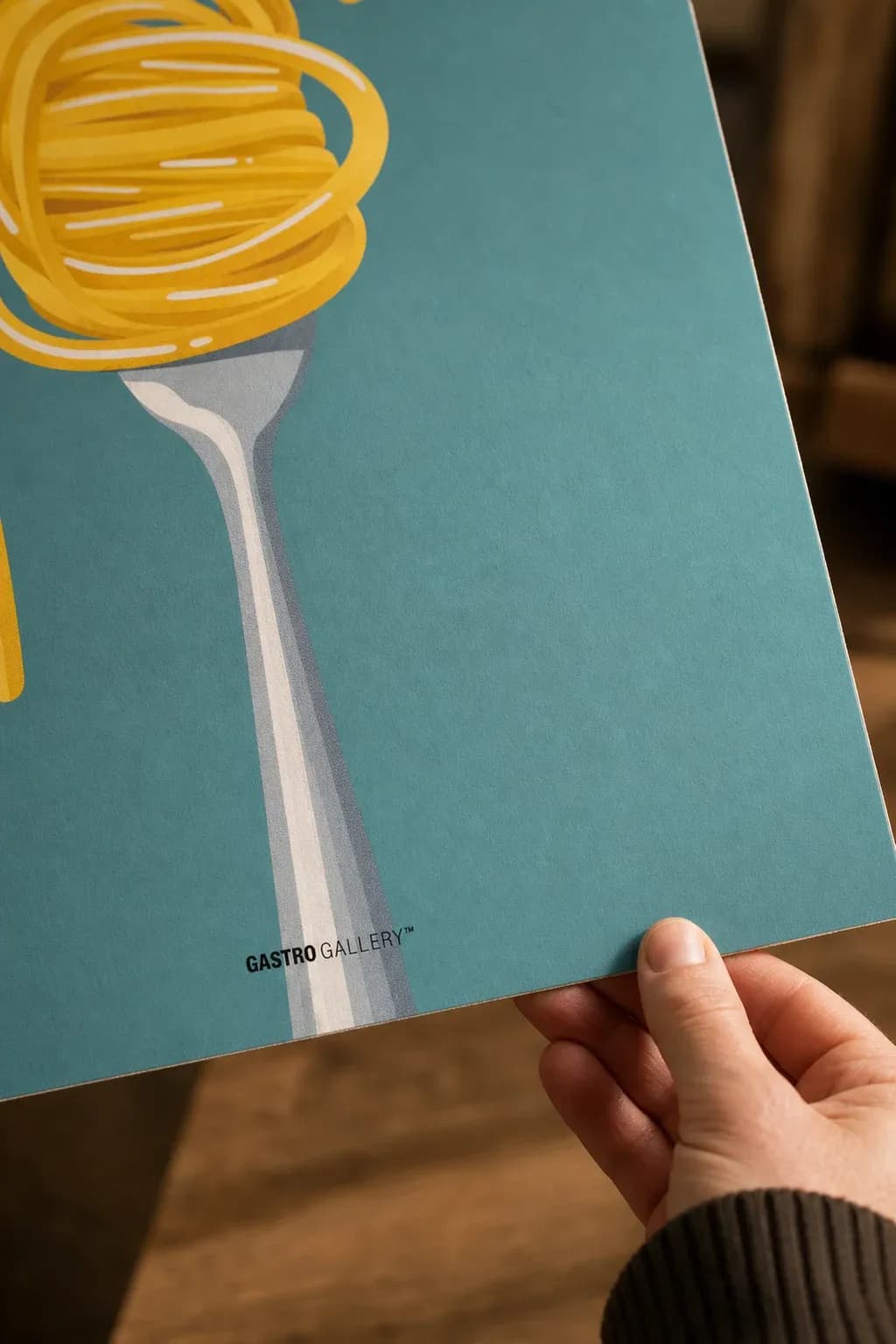 Spaghetti Fork — framed on a wall
