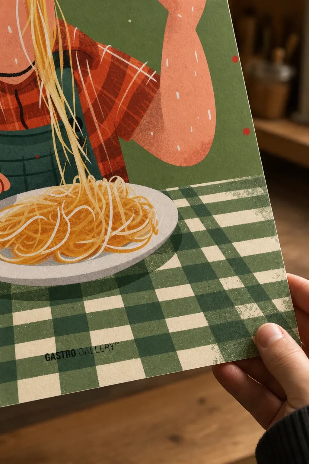Spaghetti Pasta — framed on a wall